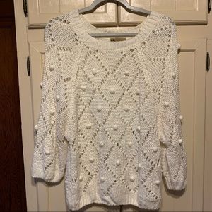 White Pom-Pom sweater